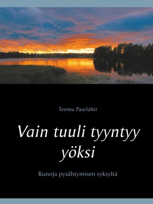 cover image of Vain tuuli tyyntyy yöksi
